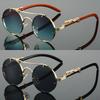 2 Pairs Per Set Round Sunglasses Fashion Vintage Double Bridge Gradient Multicolor Shades Women Luxury Design Casual Sun Glasses