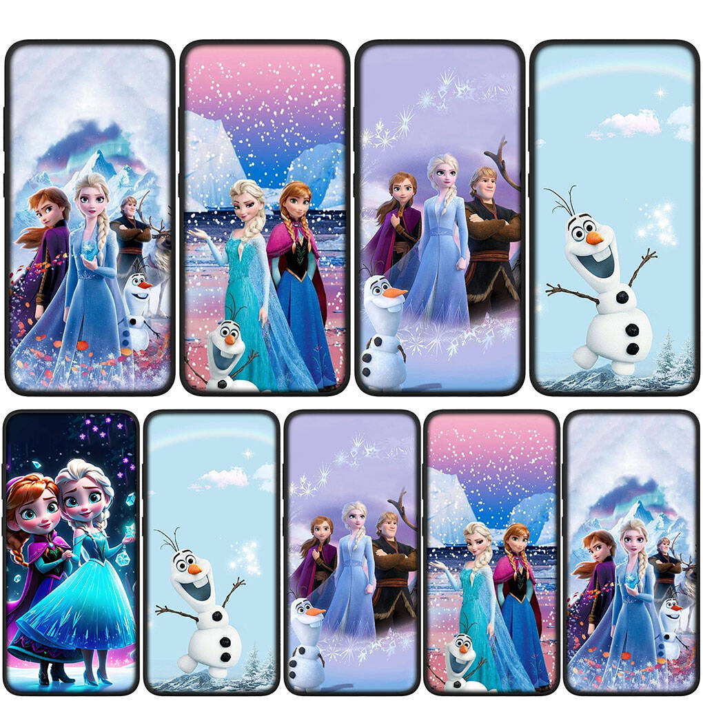 for Samsung Galaxy S25 S24 S23 S22 Ultra FE Plus A17 A37 A57 A56 A55 A06 A16 A15 A36 A26 A35 A05 A25 A54 A34 Phone Case Comics Elsa Anna Olaf Cover