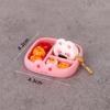 Mini Miniature Playset Pink Yellow Blue Realistic Food Model Lunch Food Ornament  Doll Accessories