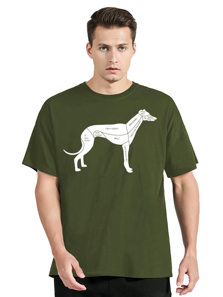 Greyhound Dog Minimalist Quotes Print  T-shirt Fashion Casual Unisex T Shirt O-neck Streetwear Tops New Summer Oversized T Shirt