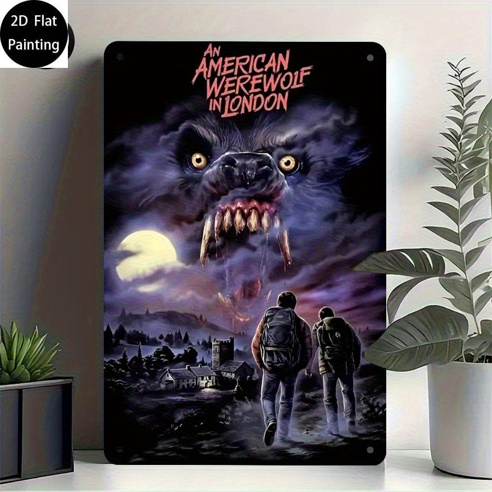 

Retro Tin Sign Vintage Style American London Werewolf Metal Logo Wall Hanging Plaque for Home Bar Garden Cafe Restauran aluminum 20x30cm