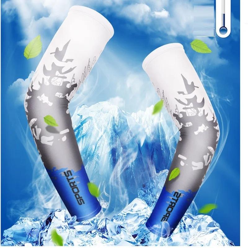 New Fashion Sports Ice Silk Cool Arm Sleeve Cycling Arm Elbow Sun Protector  Summer Sleeve