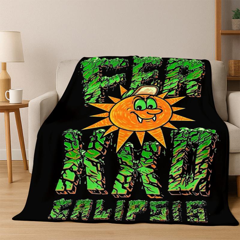 

Feid Ferxxo Hiphop Pop Music Flannel Blanket Soft Warm Blanket Throw Blanket for Bedroom Living Room Bed Travel Picnic Gift 75x90cm