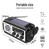 Multi-Functional Emergency Weather Radio with Solar and Hand-Crank Power, 20000mAh.