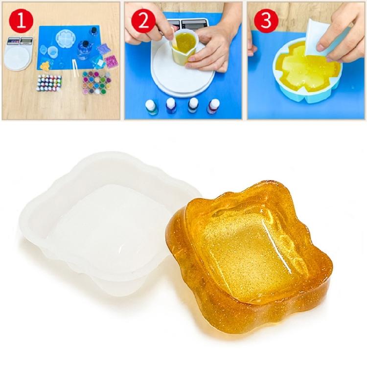 Non-stick Geometry Ashtray Mold Epoxy Resin Silicone Mold DIY Ornament Tool