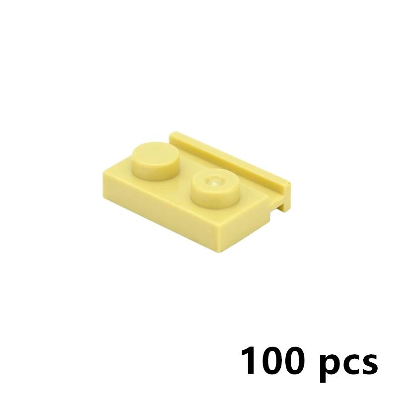 Assembles Particles 100pcs 32028 Modified 1x2 with Door Rail DIY Special Groove Building Blocks Educational Bricks Kids Toys