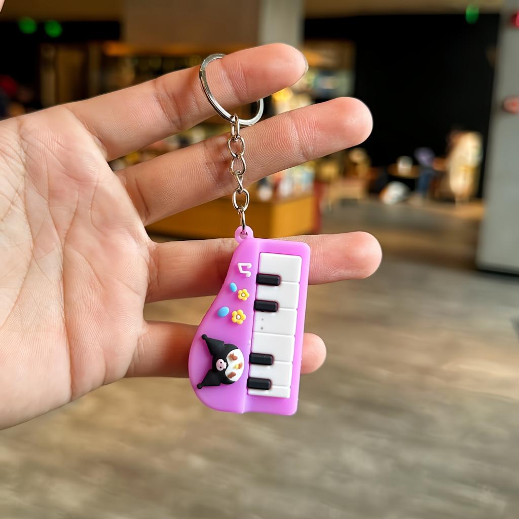 Cartoon Cute Guitar Key Chain Car Key Chain School Bag Pendant Accessories Event Small Gifts