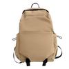 Schoolbag backpack men's and women's solid color casual texture college style backpack large capacity campus class outdoor student schoolbag