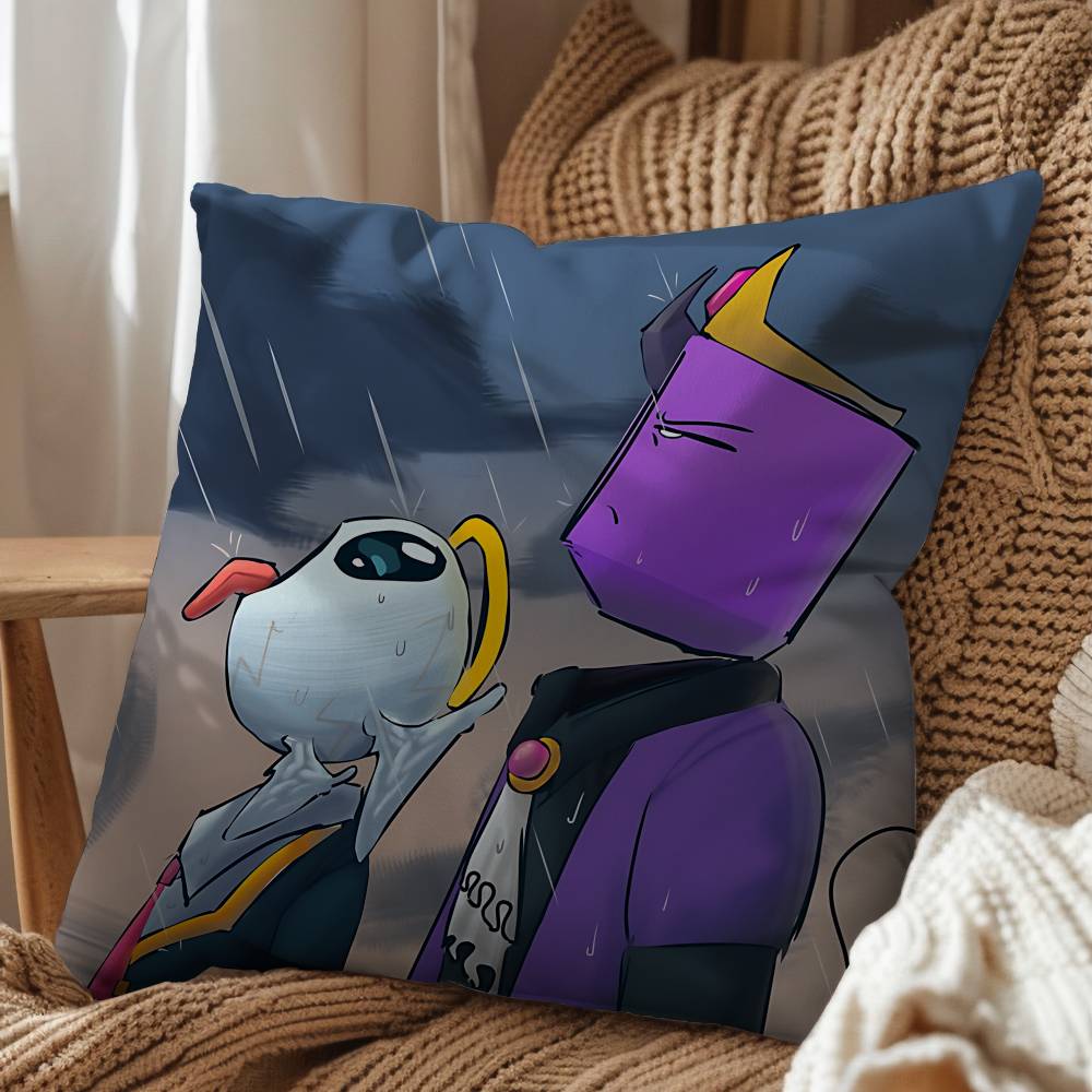game Egg Tax Duo Wemmbu Eggchan Pillow Case Anti-dustmite Pillowcase Invisible zipper silky short plush Sofa cushion cover