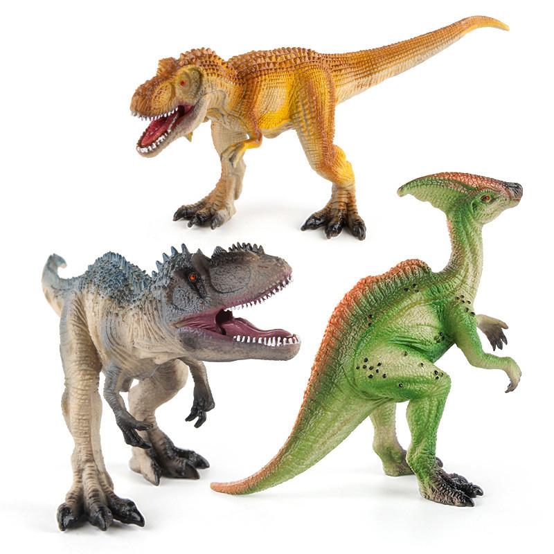 Vibrant Colorful Jurassic Dinosaur Figurines Set With 7 Realistic Models For Play
