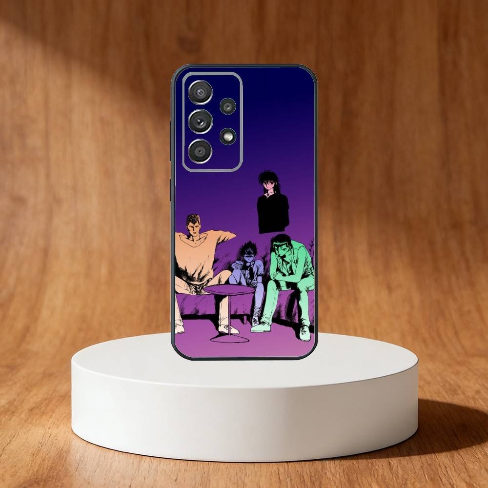 Comics Y-Yu H-HakushoS Phone Case For Samsung S25,S24,S21,S22,S23,S30,Ultra,S20,Plus,Fe,Note,10,9,5G Black Cover