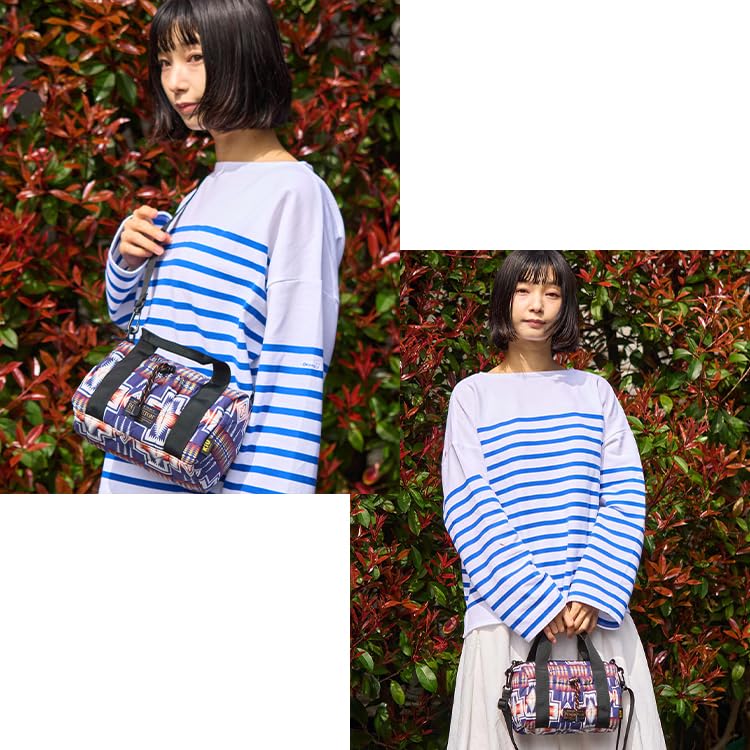 KiU Pendleton Square Padded Mini Boston with shoulder strap and stylish and perfect for casual outdoor activities in fall and Made by Harding in navy