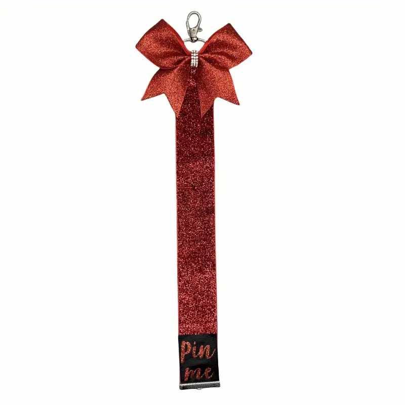 Cheerleader Bow Ribbon Keychain for Backpacks & Sports Bags