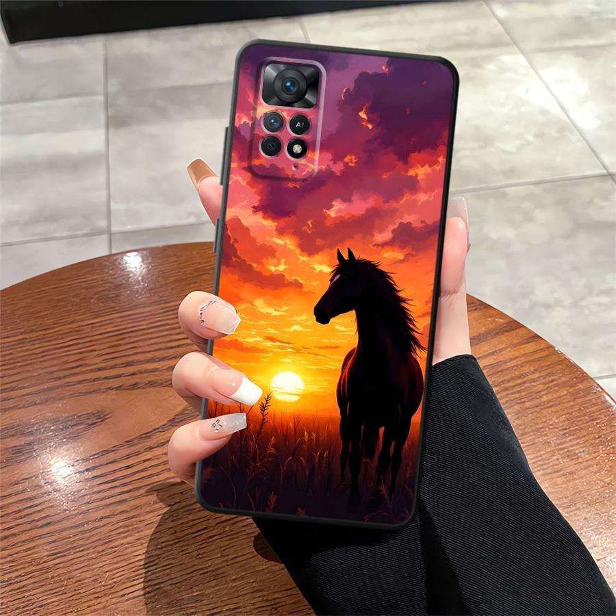 Case for Xiaomi Redmi Note 9 13 Pro Plus 10 11 14 11s 12s 10S 9S 12 Pro 7 8 Funda Phone Cover Cool Horse