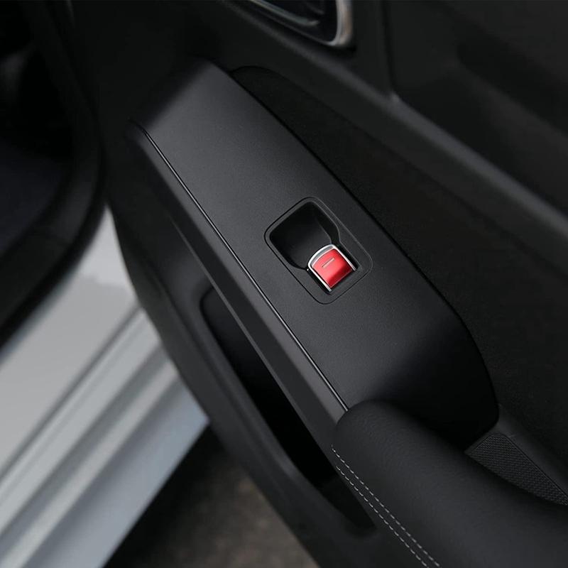 13 Stück Rote Fensterheber-Schalterknopf-Abdeckung Aufkleber für Honda Civic 11. Generation