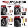 132Pcs Car Motorcycle Tire Repair Kit Puncture Plug Tools Tyre Puncture Emergency for Tire Strips Stirring Glue Repair Tool Kit Tire Chucks 1