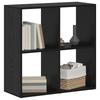Bookshelf Black Oak Effect 69.5 x 29 x 69.5 cm