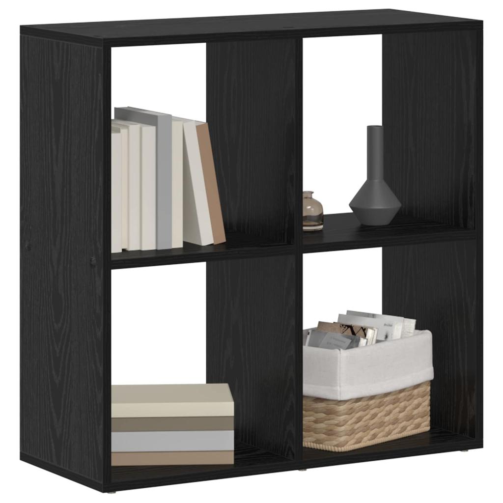 Bookshelf Black Oak Effect 69.5 x 29 x 69.5 cm
