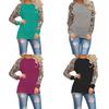 Ladies Plus Size Long Sleeve Leopard T Shirts In A Loose And Comfortable Blouse Style