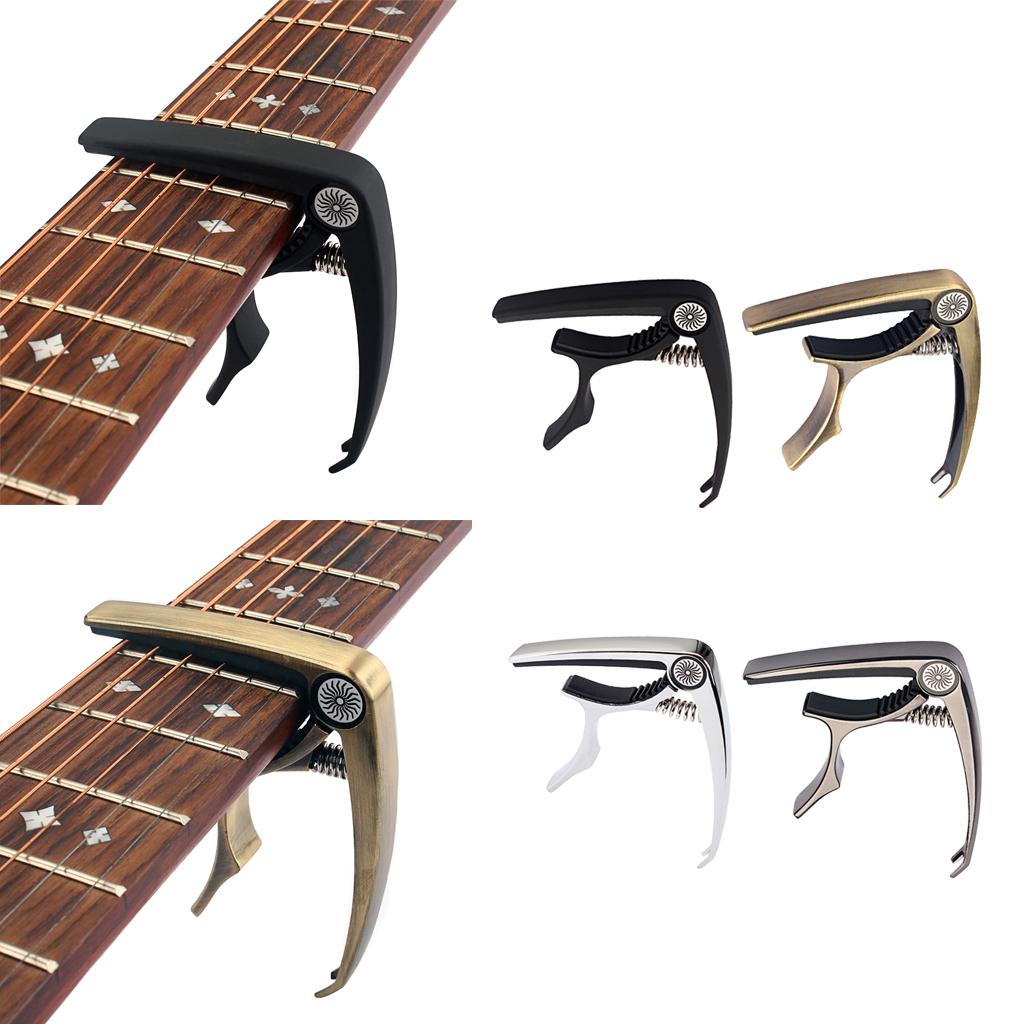 Zinc Alloy Guitar Capo Quick Change Tune Clamp Musical Instrument Accessory for Acoustic Electric Guitar Bass Ukulele