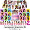 K-Katseyes Theme Birthday Party Decorations Background Kpop Girl Party Favor Fans Balloon Set Cake Topper Backdrop Gift Supplies