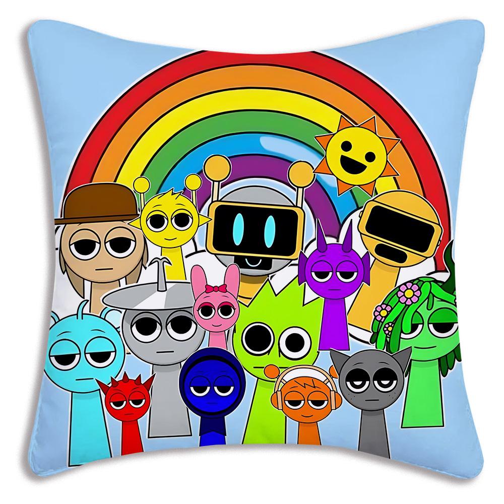 Joc amuzant Pentru S-SprunkiS Huse de Pernă Desene Animate Canapea Decorative Casă Imprimare Față-Verso Pluș Scurt Drăguț Husă Pernă