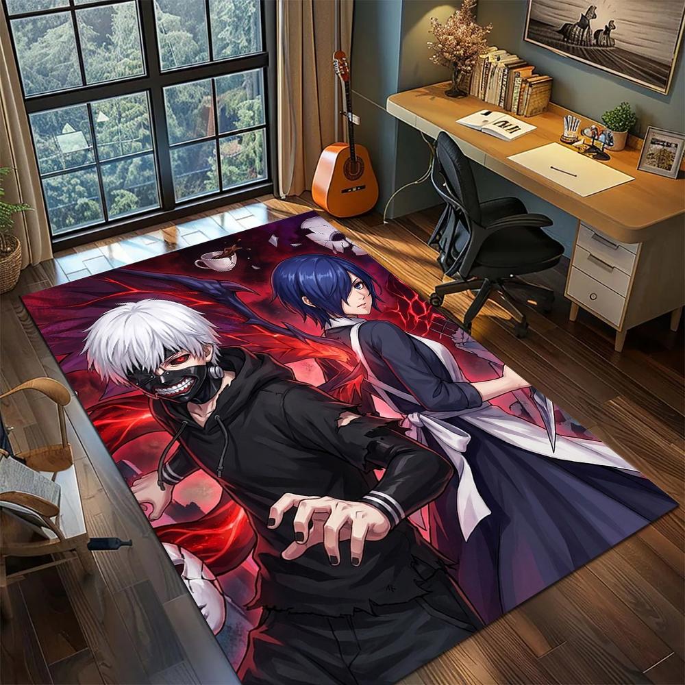 Tokyo Ghoul Gamer Room Rug Carpet Large Area Rug Non Slip Washable Printed Floor Mat Home Decor -xia99