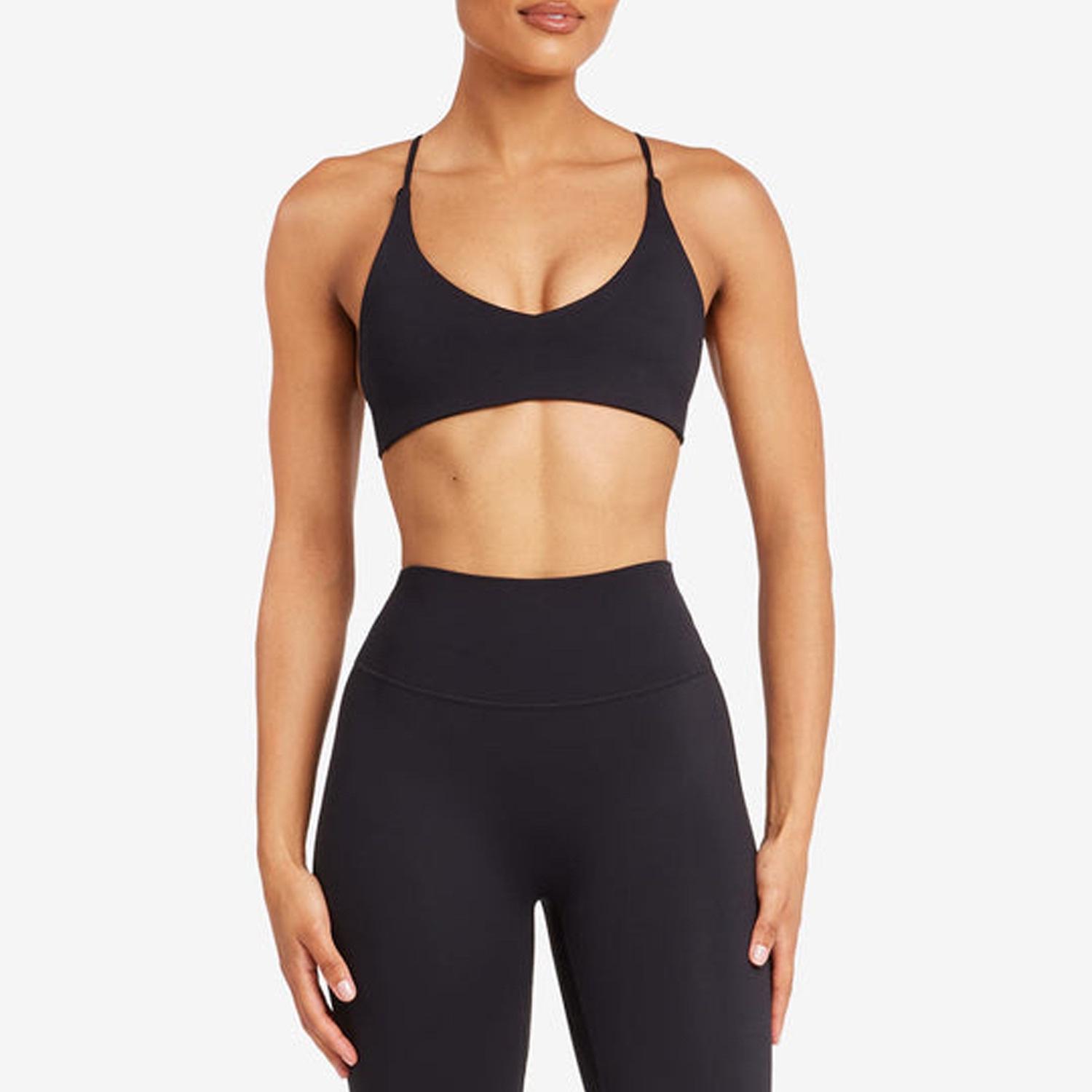 

Женский быстросохнущий спортивный бюстгальтер с U-образным вырезом и красивым дизайном спины для бега и фитнеса S