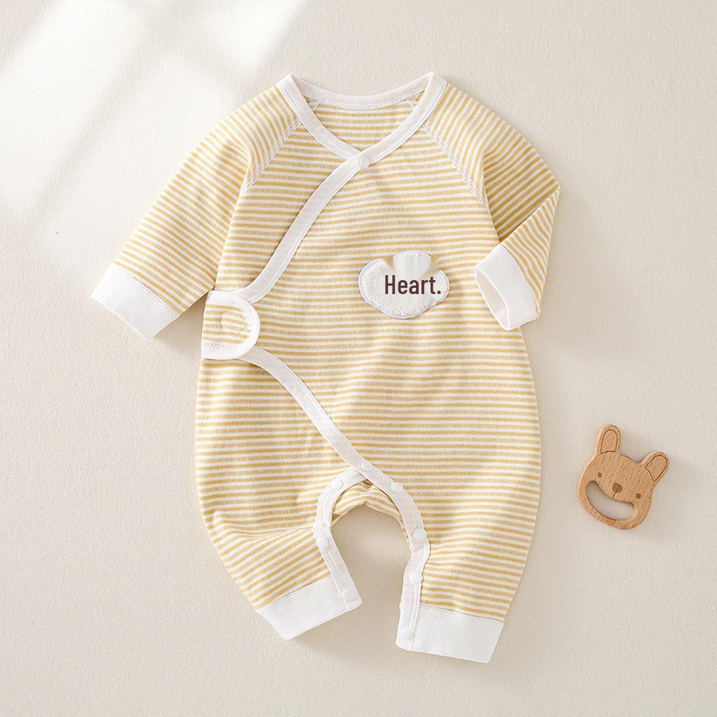 Newborn Baby Cotton Romper: A-Class Spring & Fall Pajamas, Boneless Crawling Onesie