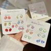 A Suit of Summertime Dazzle Colour Small Stone Sweet Earrings SetS for Women Crystal Clear Butterfly Love Heart Set Paty Jewerly