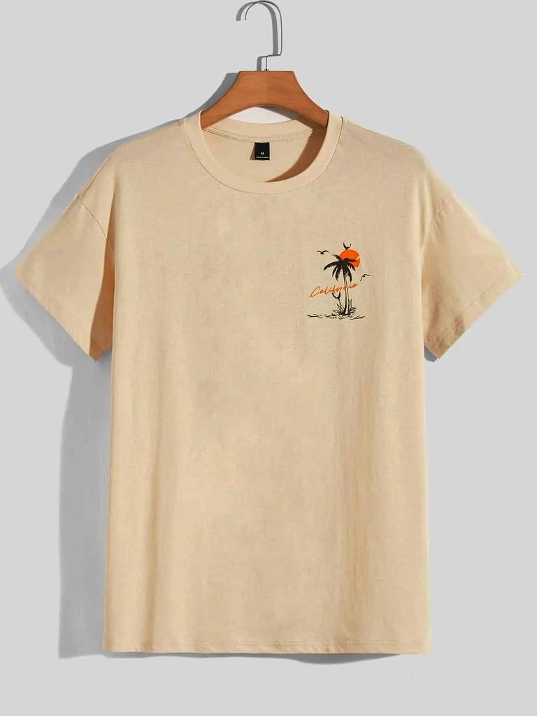 Letní Odjezd Znovu Dobrodružství Kalifornie Pánské Tričko Bavlna Volné Tričko Oblečení Móda Teplákové Oblečení Nadměrná Letní Tílka