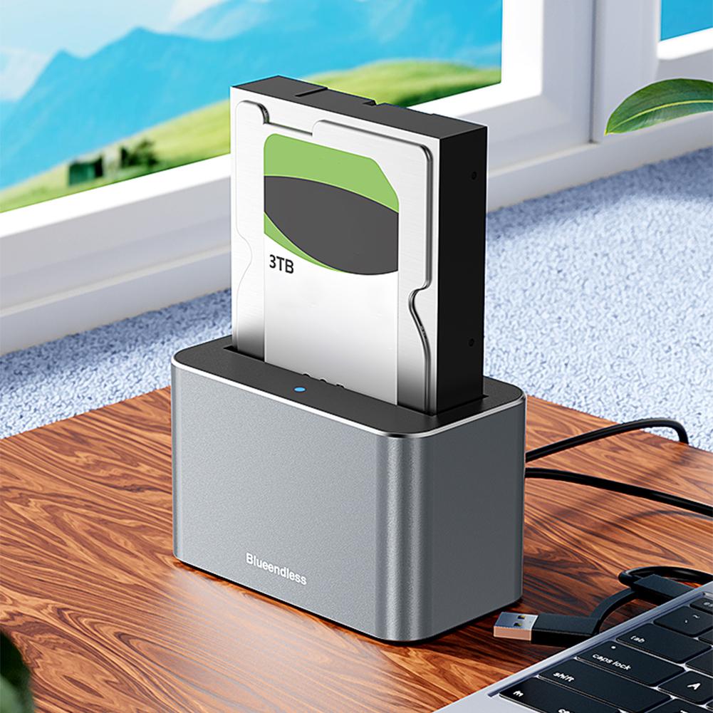 Hard Drive Dock SAS To USB 3.0 Adapter Support Up To 20TB Reader Converter Docking Station for 2.5/3.5 Inch SATA/SAS HDD SSD