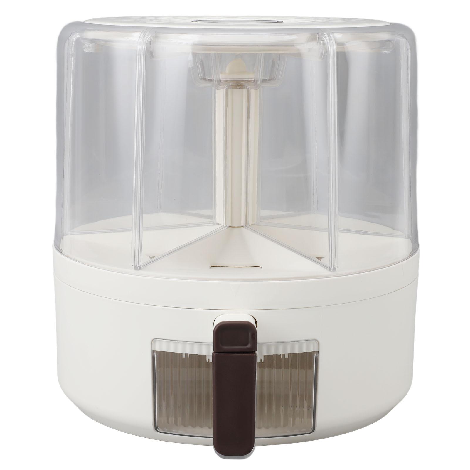 

Grain Storage Container Rotating Sealed PP Large Capacity Damp Proof Japanese Style Cereal Dispenser S 4kg / 8.8lb