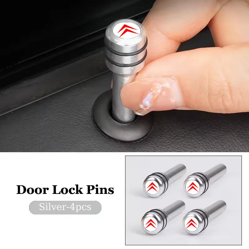 2/4pcs Aluminum Alloy Car Styling Door Security Lock Pins Rods Knobs for Citroen C3 C4 C5 Berlingo Aircross Auto Accessories HT6