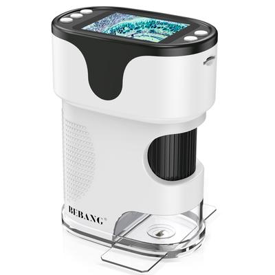 Mikroskop für Grundschulkinder 1000x 4K Wiederaufladbares Mini-Taschen-Digitalmikroskop mit Objektträger Tragbares pädagogisches Geschenk für Kinder und Schüler