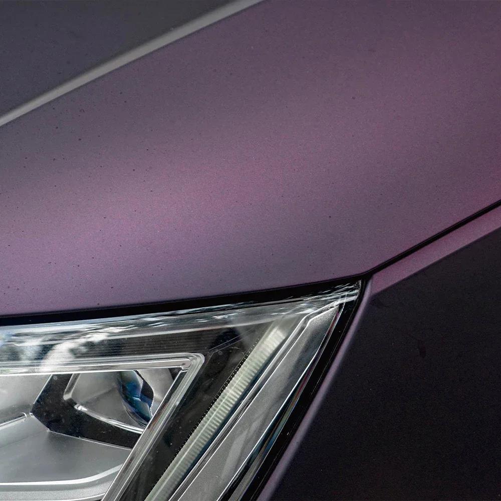 

Matte Black Purple Car Sticker Color Change Vinyl Film PET Bubble Free Wrapping Car Accessories Auto Self Adhesive Decals 10x152cm