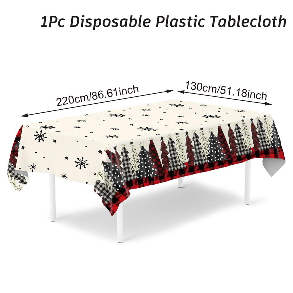 Christmas Plastic Tablecloth Merry Christmas Decorations For Home Table 2026 Navidad Noel Xmas Decor Happy New Year Gift 2026