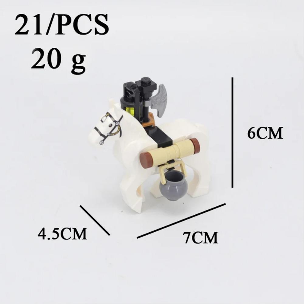 MOC Animal Building Block Accessories Set Crow Parrot Peacock Eagle Flamingo Transport Horse Ox Cart Gift Brick Model Toy K001