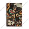 Folk Music Poster Bob Dylan Decorative Sign Rusty Metal Sign Home Bar Cafe Wall Decor Metal Plaque Wall Plate Industrial Decor