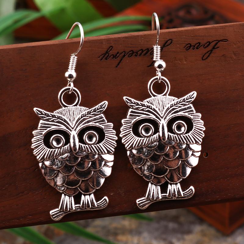 

Серьги из сплава с мультяшной совой для женщин девочек праздничное украшение ювелирные изделия as picture shows