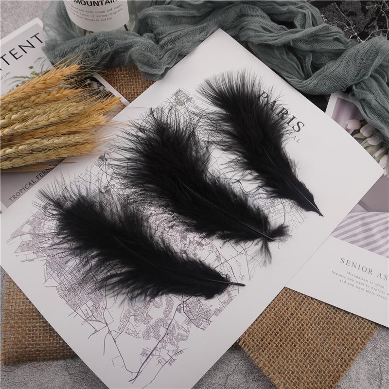 10-15Cm Fluffy Turkey Feathers Hard Stick Colorful Marabou Plume Wedding Party Decoration Jewelry Creation Accessories