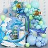 Ocean Theme Shark Aluminum Film Balloon Chain Birthday Party Decoration Prop Balloon