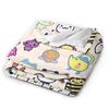 Japanese Cute Tamagotchis Blanket Flannel Funny Breathable Throw Blanket for Coverlet Autumn/Winter