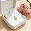 Collier Pendentif Citrine Jaune en Argent Sterling 925 de Luxe Design à Deux Pierres Bijoux pour Anniversaire de Mariage Cadeau pour Elle