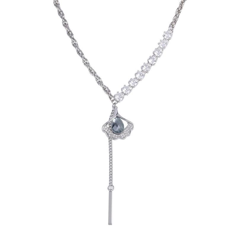 Eleganter Ginkgoblatt-Anhänger für Frauen – 2024 Trendige Schlüsselbeinkette