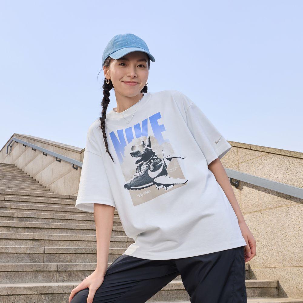 Nike Sportswear Drop Shoulder Sleeve T Shirt Women s M