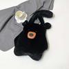 Solid Color Capybara Plush Bag Cute Cartoon Shoulder Pouch Soft Furry Bear Handbag  Boys