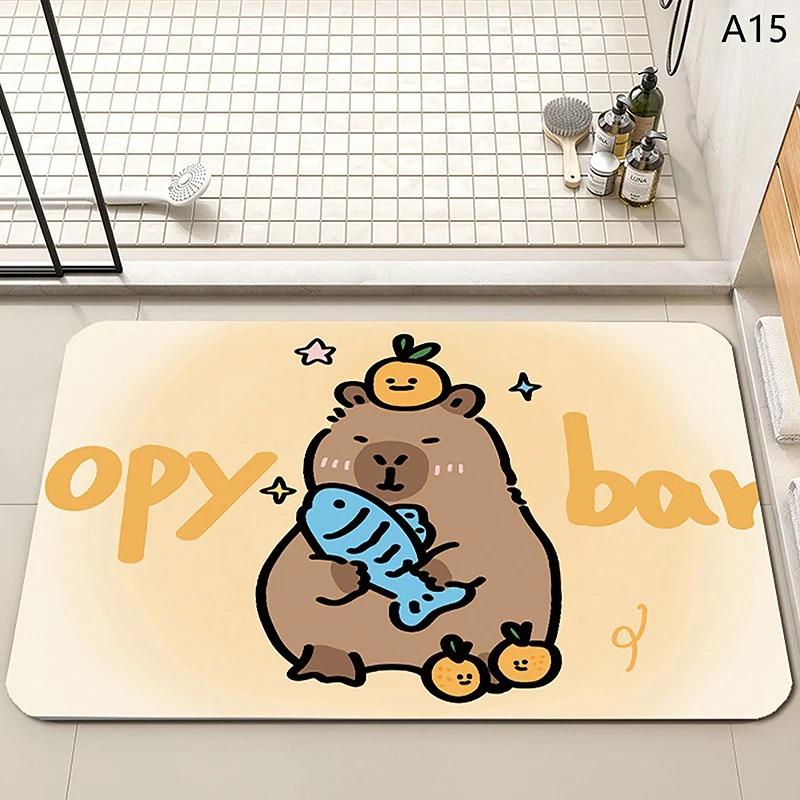 Capibala Dolphin Bathroom Absorbent Floor Mat Toilet Dirty Diatomaceous Mud Floor Mat Toilet Door Non-Slip Mat Exquisite HOME