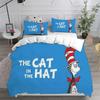 Der Kater mit Hut Bettwäsche-Set Bedrucktes Bettwäsche-Set Mit Kissenbezug Bettdeckenbezug Einzel Doppel Queen Super King Größe Kinder Erwachsene