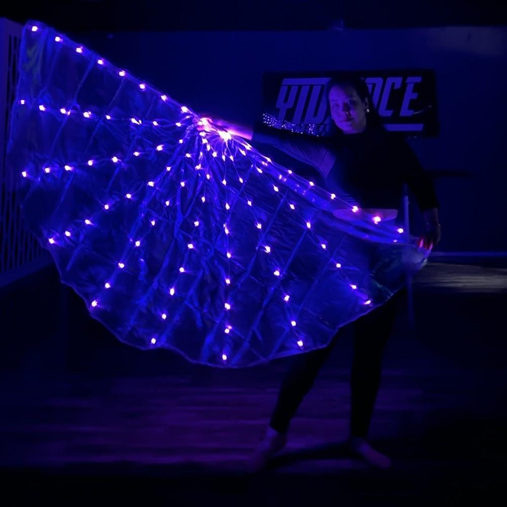 

LED Lights LED Worship Flags Semicircular Shape Performance Flags Wedding Party фіолетовий